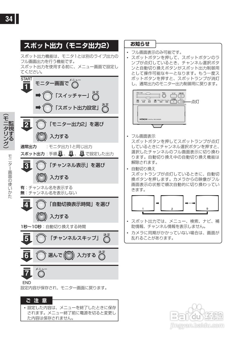 日立 DS-F221监视用数码录像机说明书:[4]