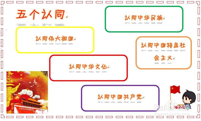 五个认同手抄报