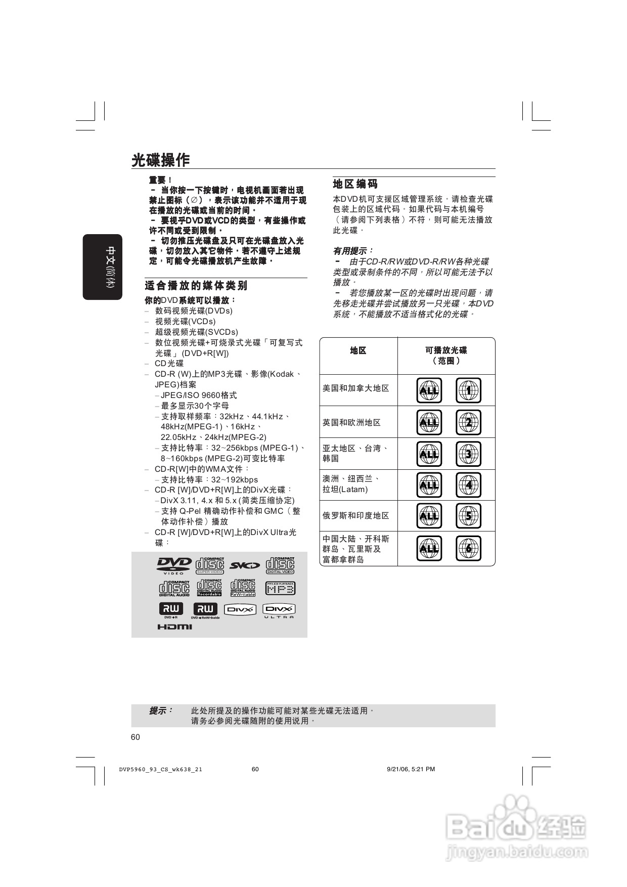 飞利浦DVP5960/93 DVD播放机使用说明书:[1]