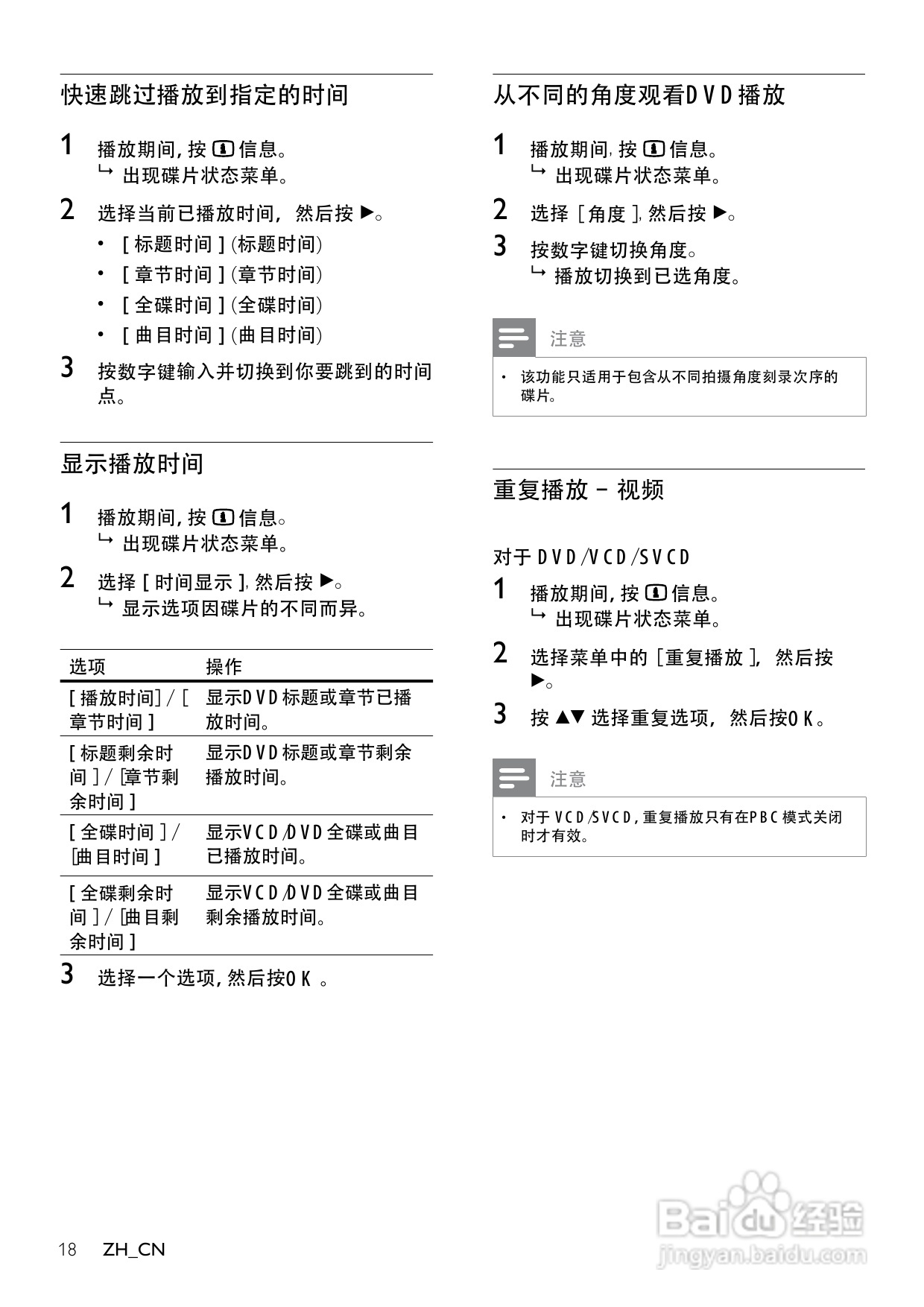 飞利浦DVP3366K/93 DVD播放机使用说明书:[1]
