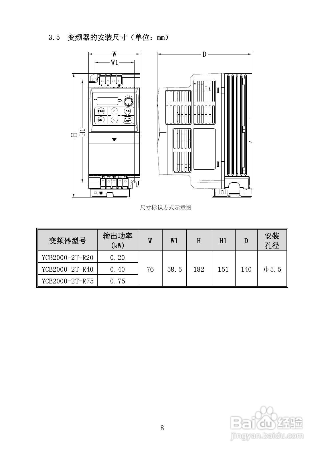 长城高科YCB2000-4T-3R7变频器说明书:[2]