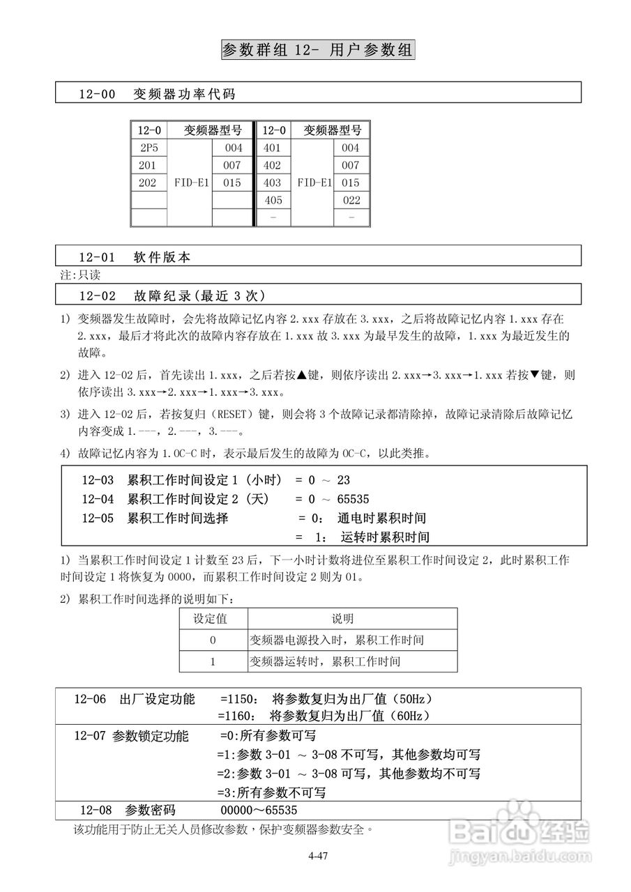 FATEK FID-E1-004-23变频器使用说明书:[7]