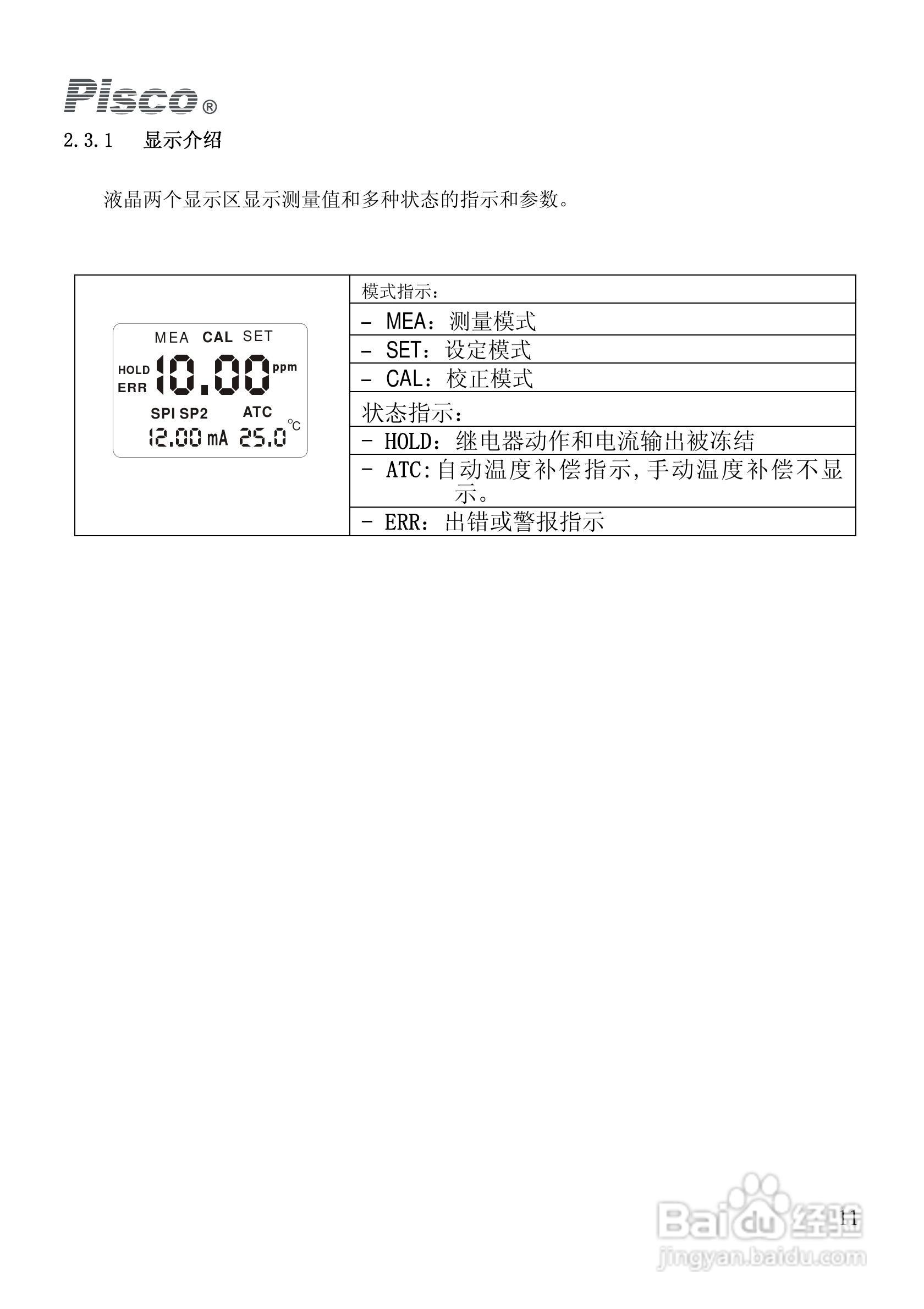 PISCO FCL500余氯控制/变送器使用说明书:[2]