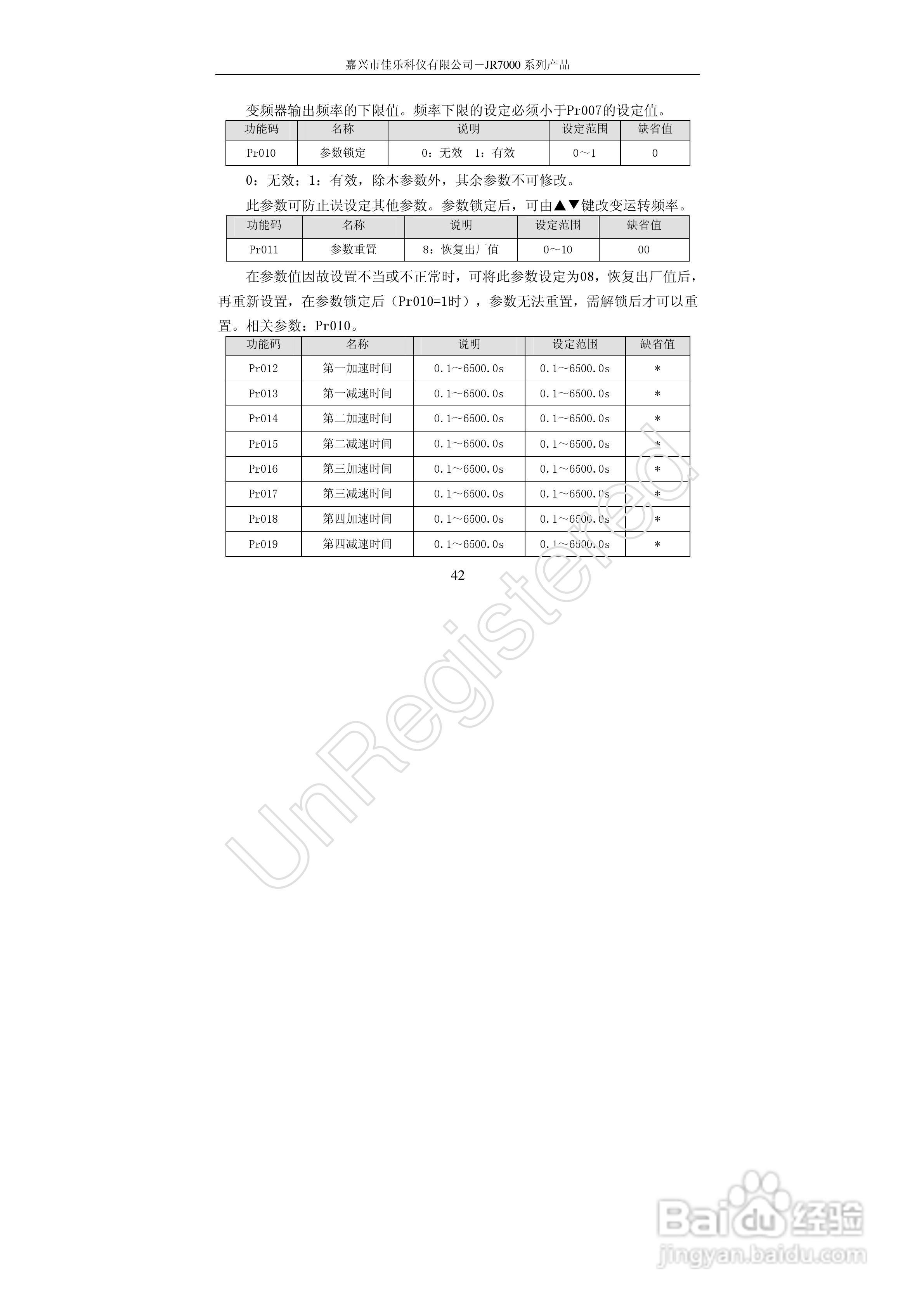 佳乐JR7000-315G-4-1090变频器使用说明书:[5]
