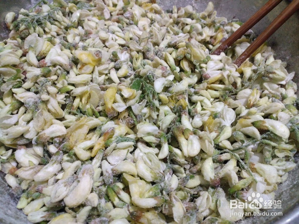 心心念念的槐花麦饭