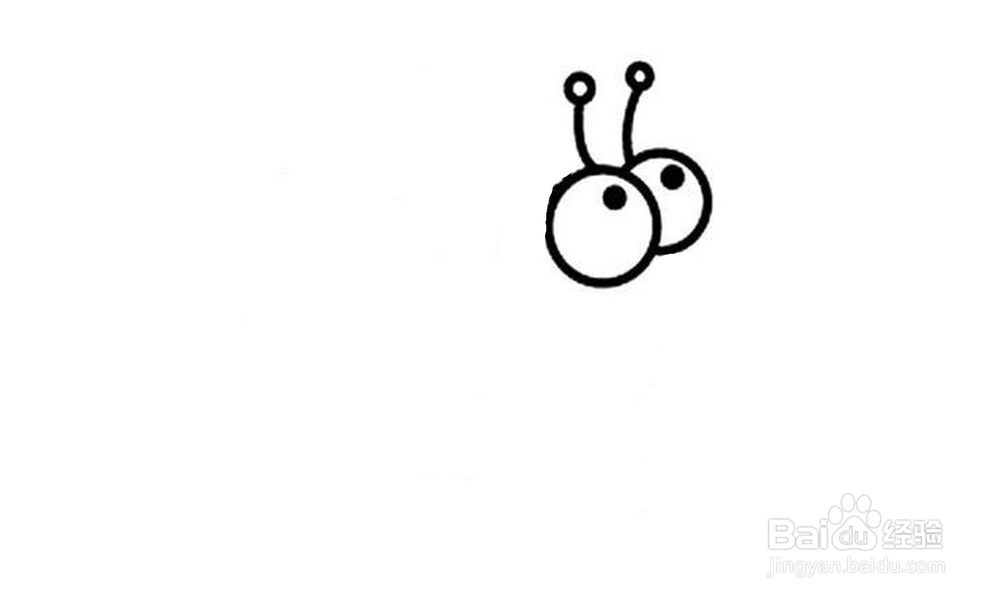 如何画出一只小蜗牛