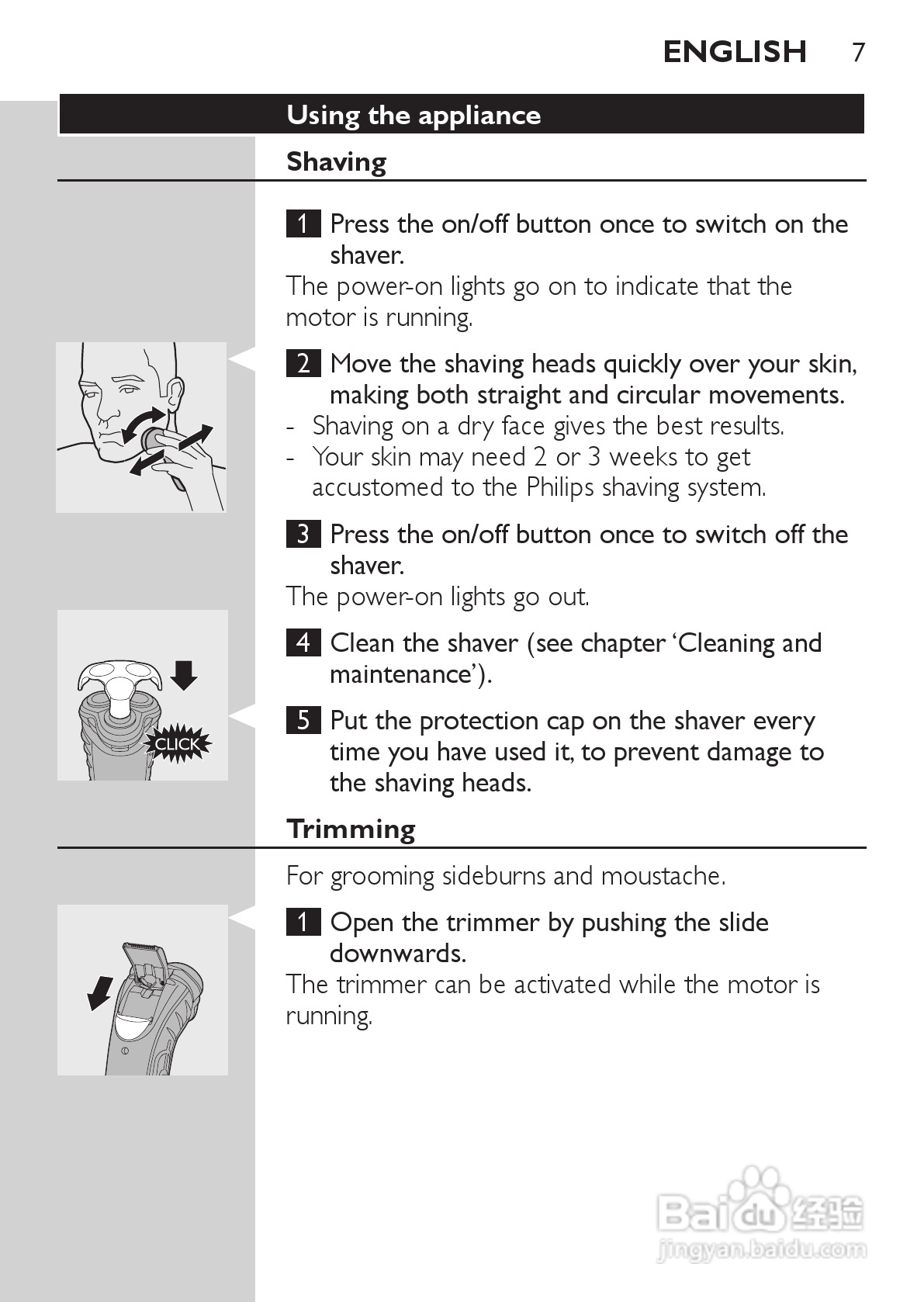 philips HQ73800剃须刀说明书:[1]