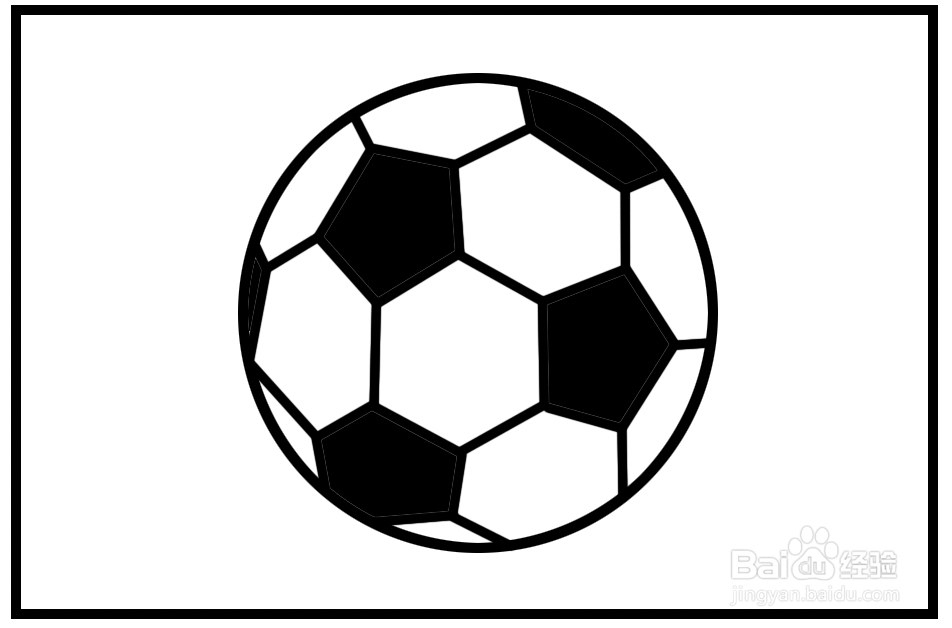 足球画法 简单图片