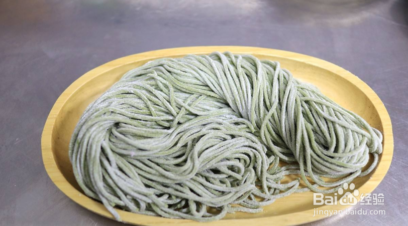 菠菜面的做法
