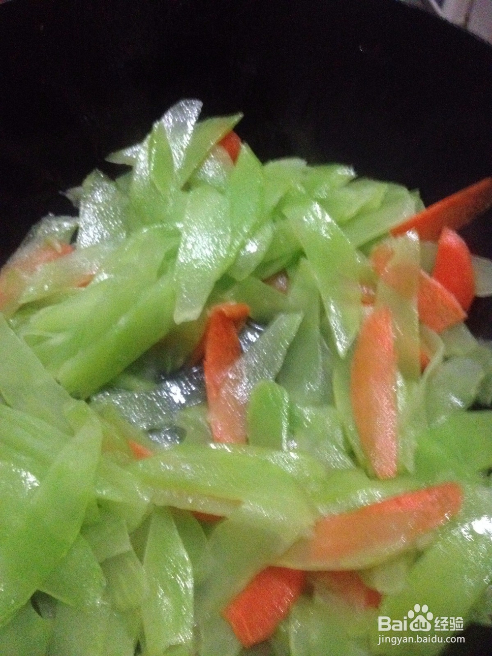 快手素炒莴苣的做法