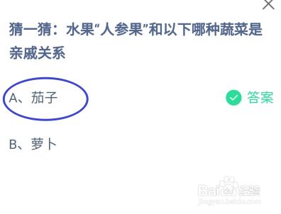 蚂蚁庄园2024年5月18日:和人参果有关系的蔬菜