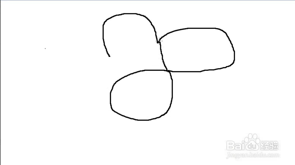 一笔画三个圆连环怎么画
