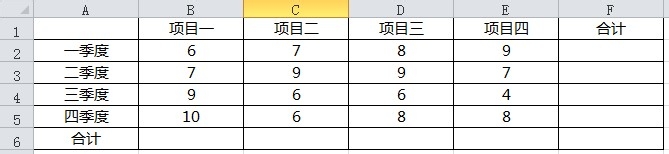 excel如何对行列快速求和