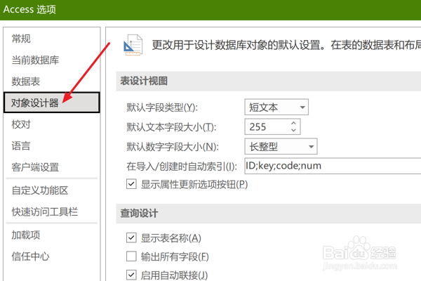 Access2021怎么设置默认字段类型