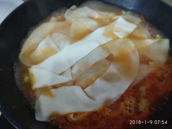 虾油西红柿鸡蛋面早餐