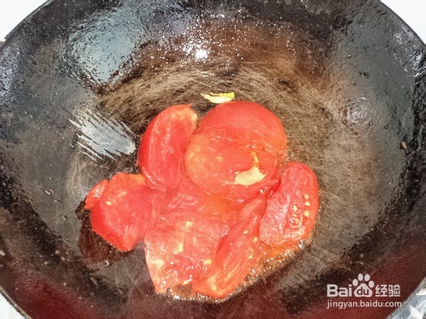 番茄炒双豆的制作方法