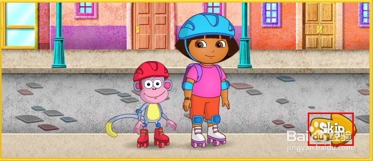 朵拉溜滑冰小游戏