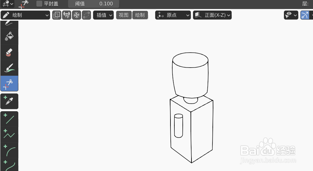 如何使用blender2.9快速设计饮水机简图模型