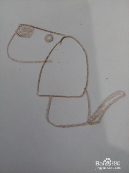 彩笔简画小狗