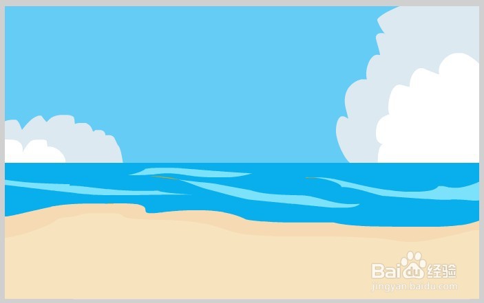 Flash绘制一个夏天的沙滩场景