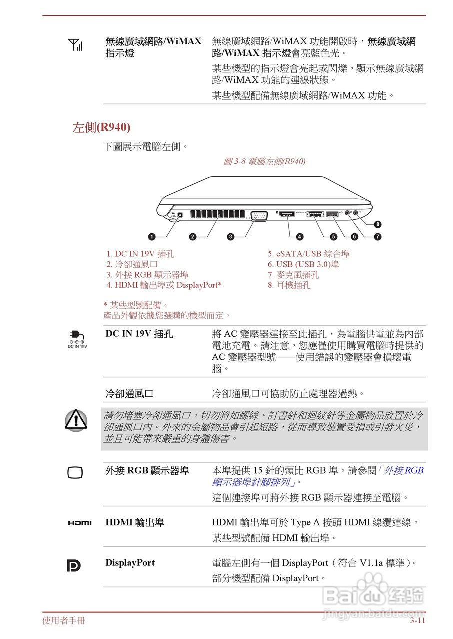 东芝 Tecra R950(WIN8)笔记本电脑说明书:[5]
