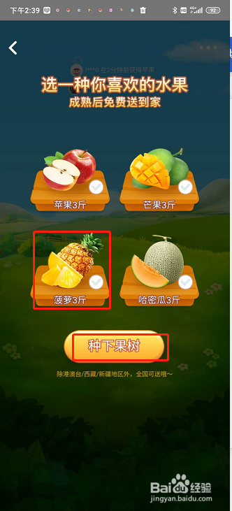 怎么利用美团app领取免费水果