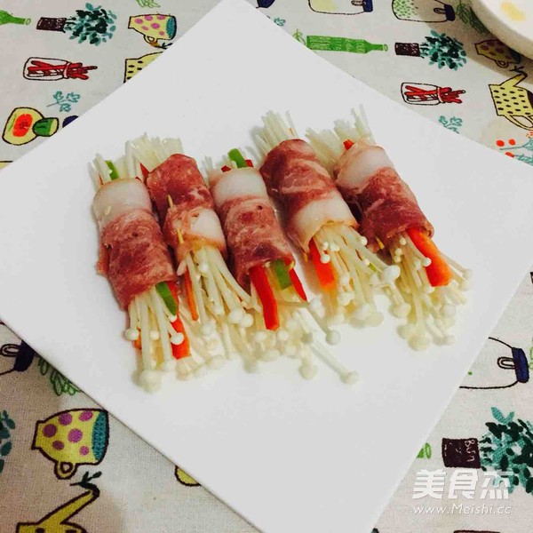 培根金针菇卷