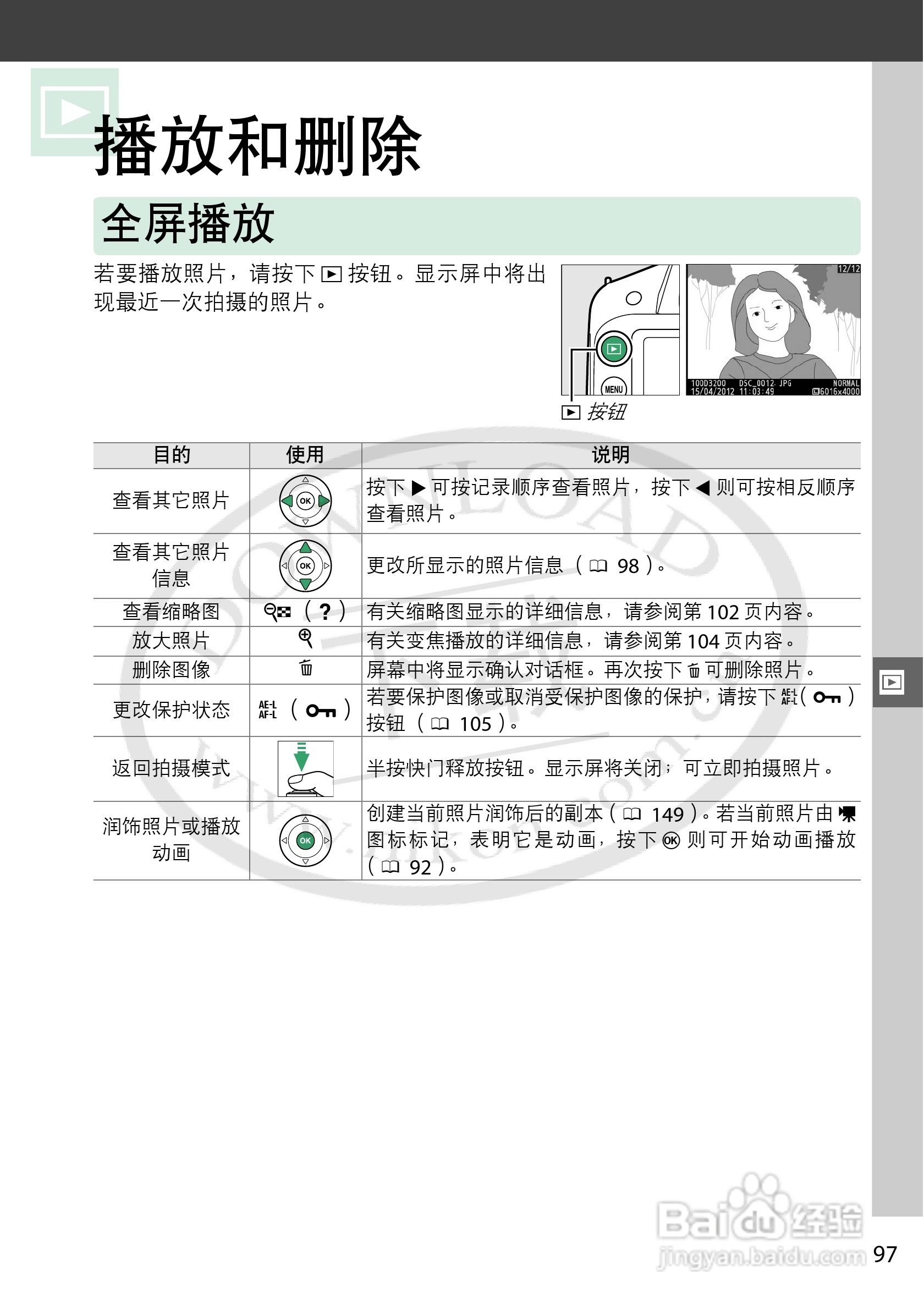 尼康 D3200数码相机说明书:[12]