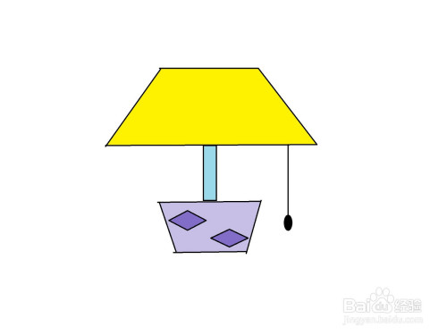 用梯形画台灯的方法