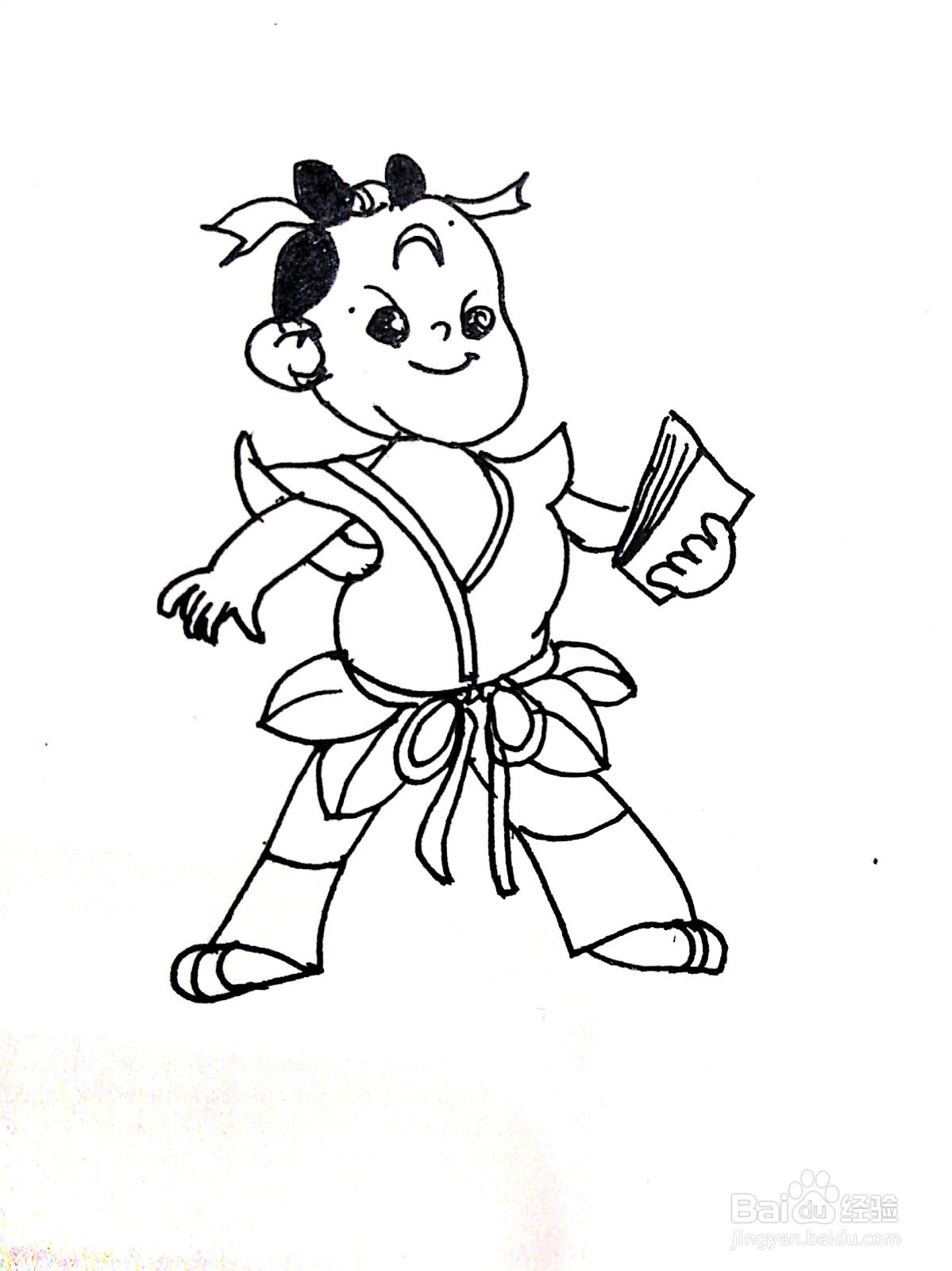 葫芦娃线描画怎么画