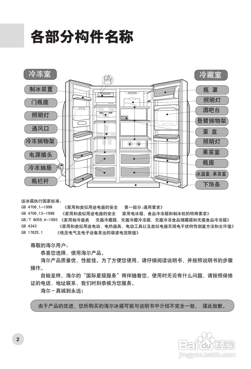 海尔BCD-569W冰箱使用说明书:[1]