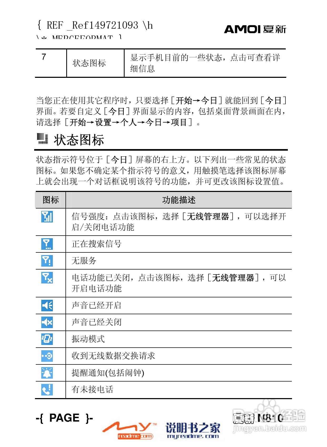 夏新N810手机使用说明书:[1]