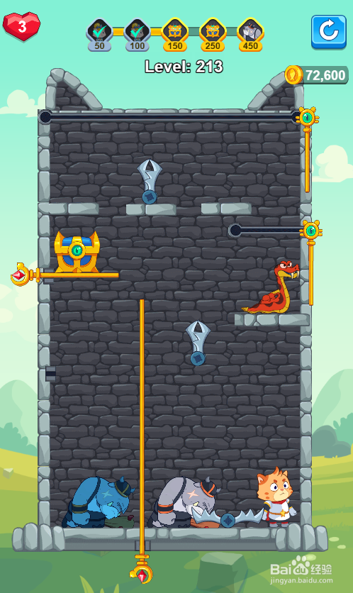 Super Kitty Rescue的Level 213怎样顺利通关?