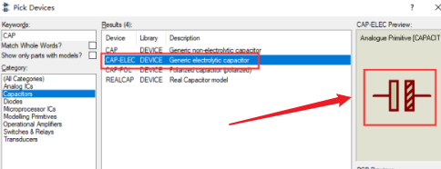 proteus电容怎么找