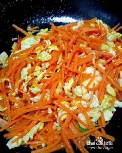 美味的胡萝卜炒鸡蛋