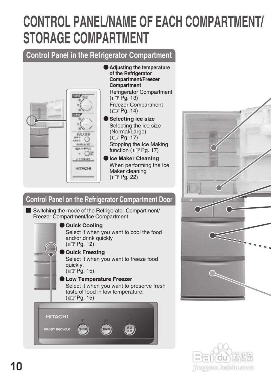 日立R-S42ZMJL电冰箱使用说明书:[1]