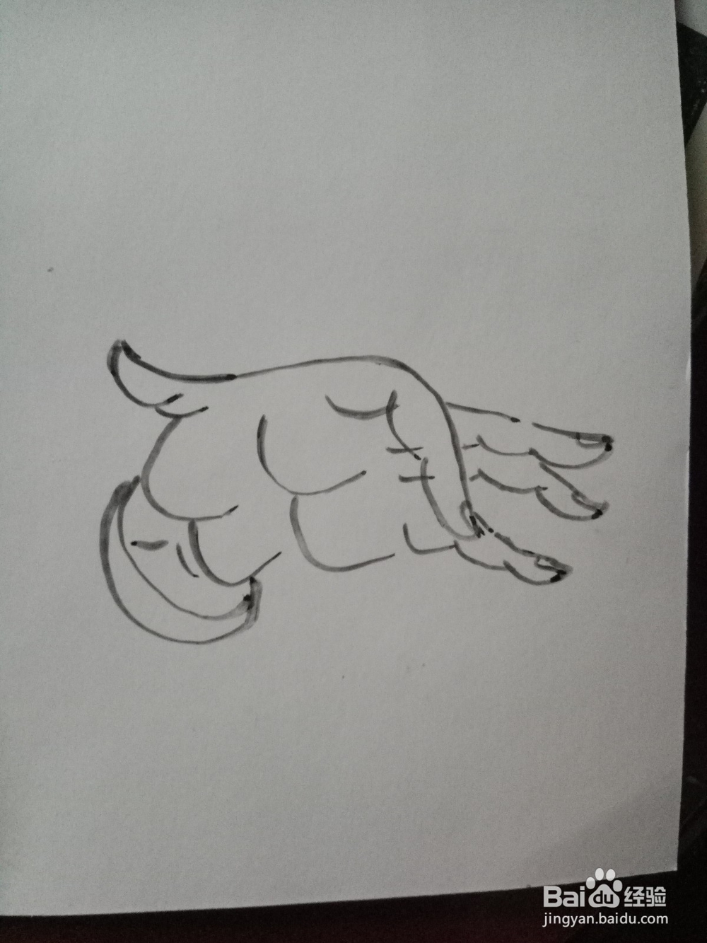 弹琴手势的画法,