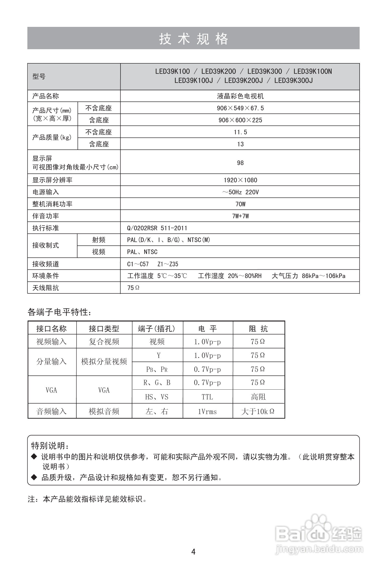 海信LED39K300J液晶彩电使用说明书:[1]