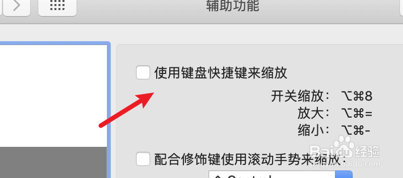 mac电脑，如何设置使用键盘来缩放？