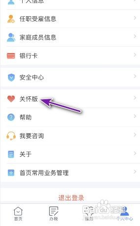 个人所得税关怀版怎么开启
