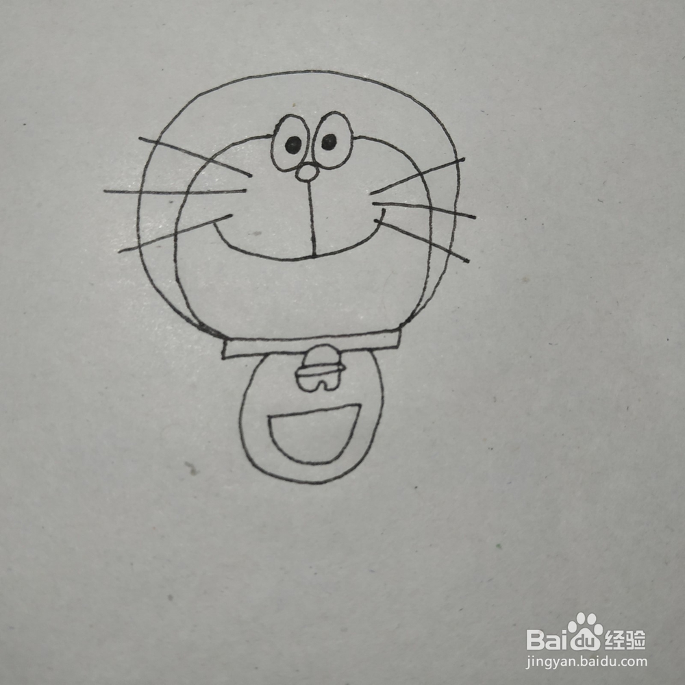 叮当猫的简笔画怎么画