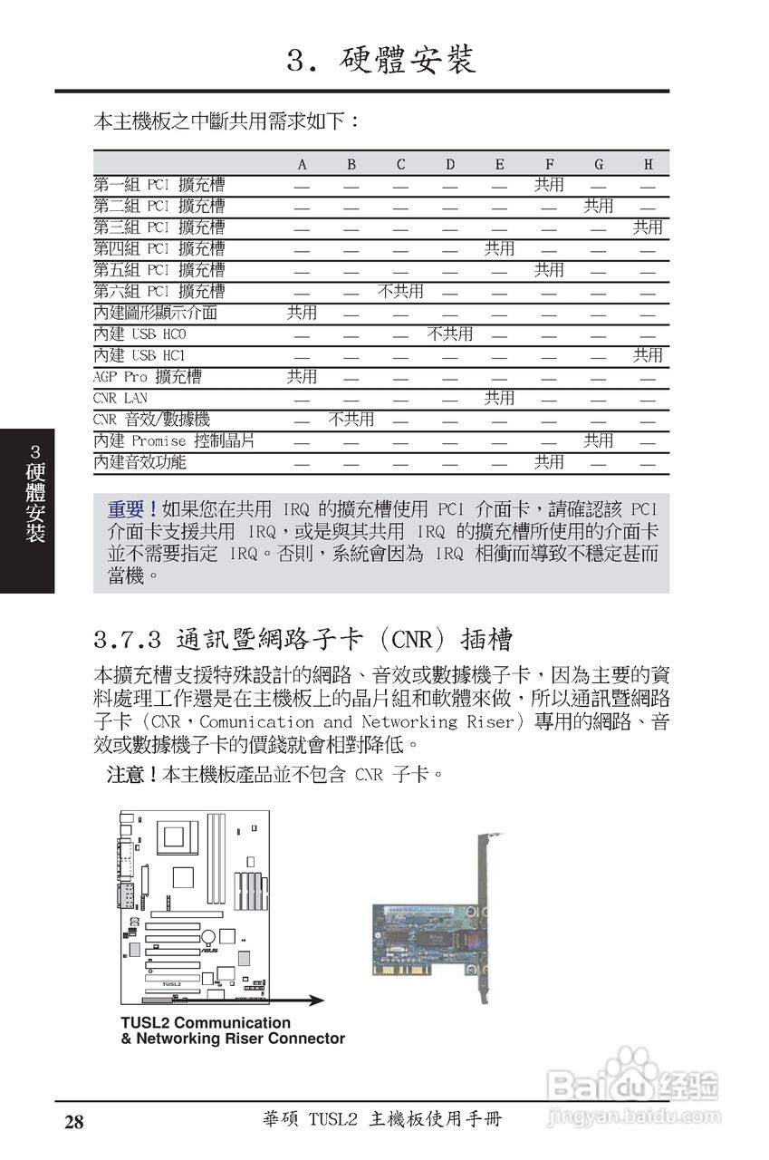 ASUS主机板TUSL2使用手册:[3]