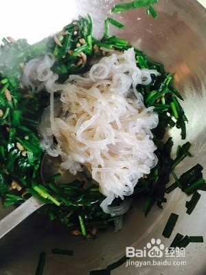 食补养生韭菜粉丝肉丝