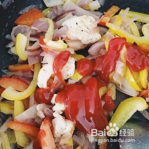 番茄虾球芝士焗饭