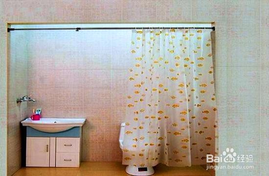 家用浴室不锈钢伸缩杆安装方法