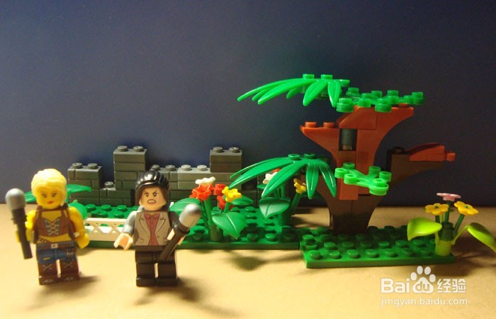 如何用积木拼装公园学习唱歌的场景