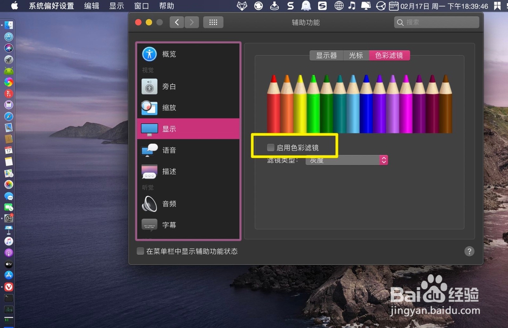 MacBook Air怎么启用色彩滤镜