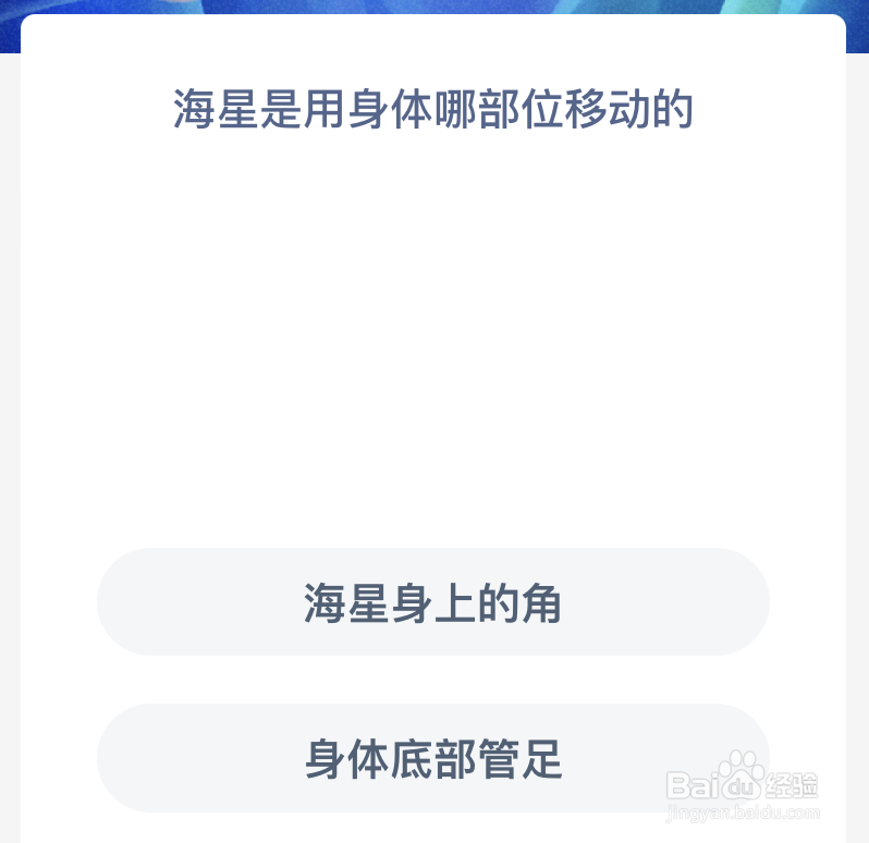 神奇海洋:海星是用身体哪部位移动的