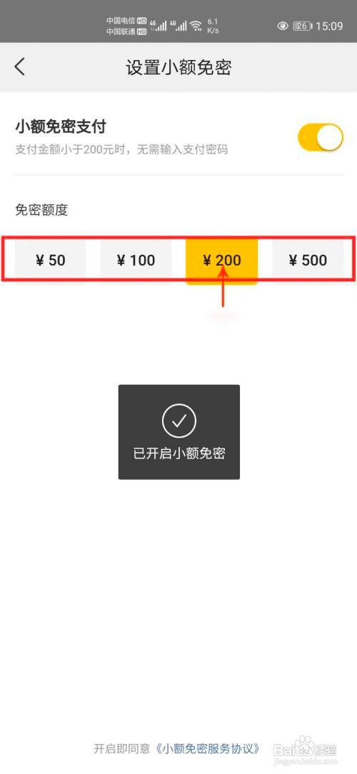 美团怎么开启小额免密支付