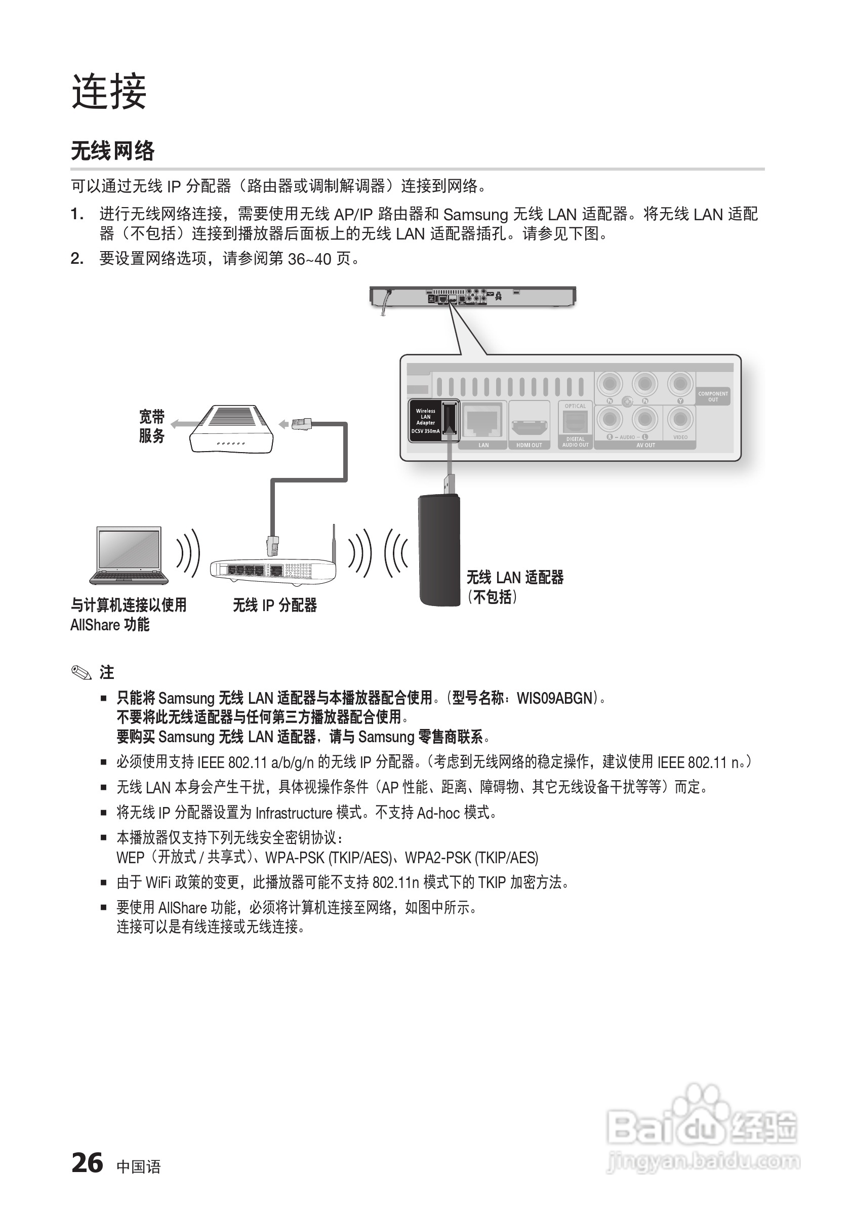 三星BD-D5500高清播放机使用说明书:[10]